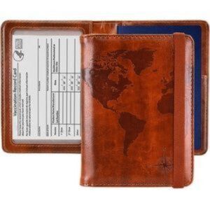 New Brown RFID Blocking Passport Holder